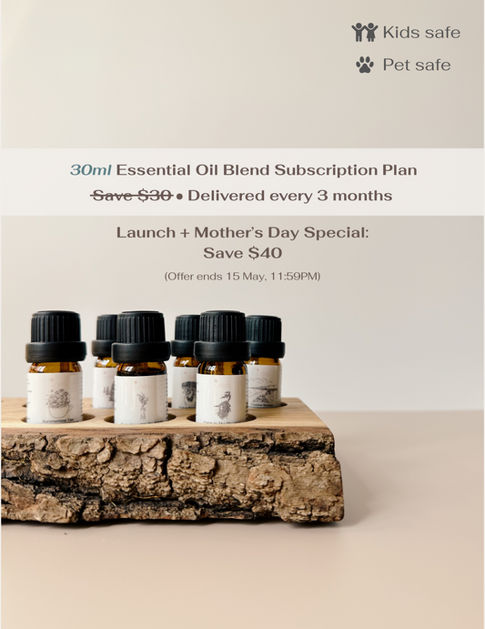 30ml Essential Oil Blend Subscription Plan 1 (Save $30 – Now $90)